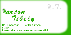 marton tibely business card