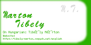 marton tibely business card